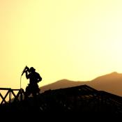 construction worker silhouette