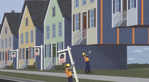 Built-to-rent-homes on street