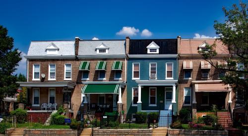 Row of affordable housing units