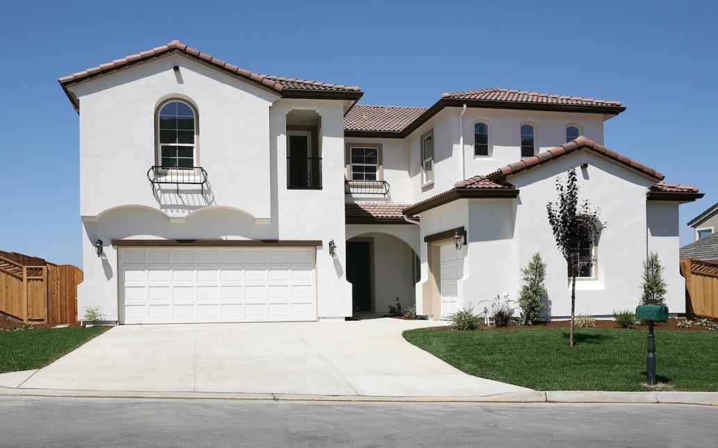 Single-family home with stucco siding