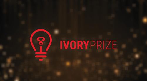 Ivory Prize awards logo with bronze background