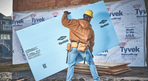 DuPont Styrofoam XPS insulation being installed on site