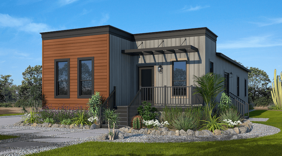 Exterior of Genesis Homes' Glacier model at the 2024 Show Village