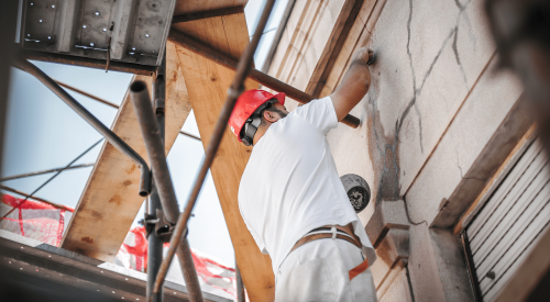 Construction worker on jobsite