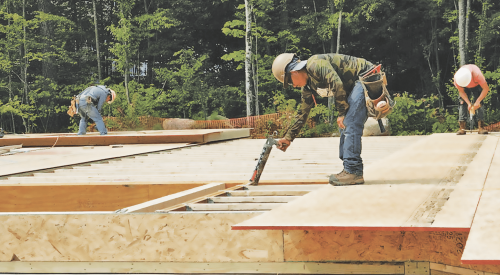 Quality subfloor installation to prevent squeaky floors